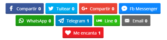 Posibilidades para compartir anuncio