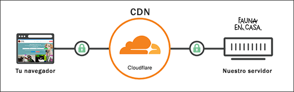 Esquema de CDN con SSL/TLS